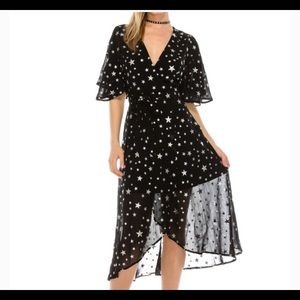 Re:named Starry Night Wrap Dress sz L